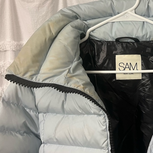SAM NY Freestyle Down Puffer Jacket Coat in light blue, size L - Picture 8 of 10
